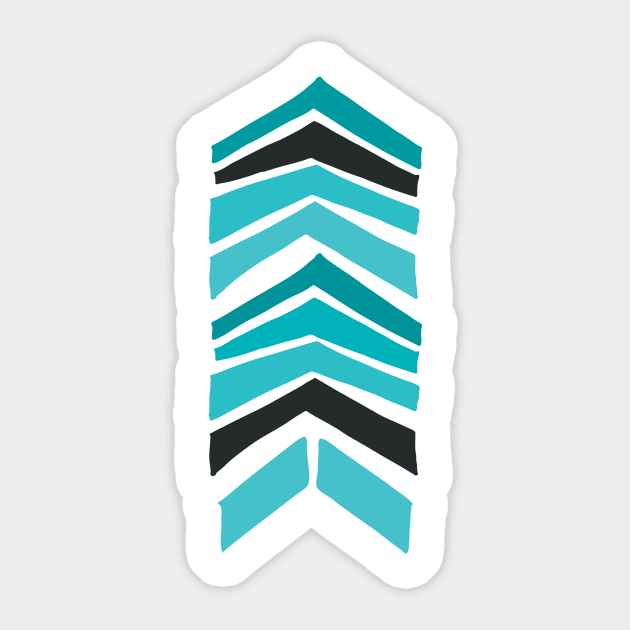 Modern Style Chevron Design Sticker by Raluca Mateescu